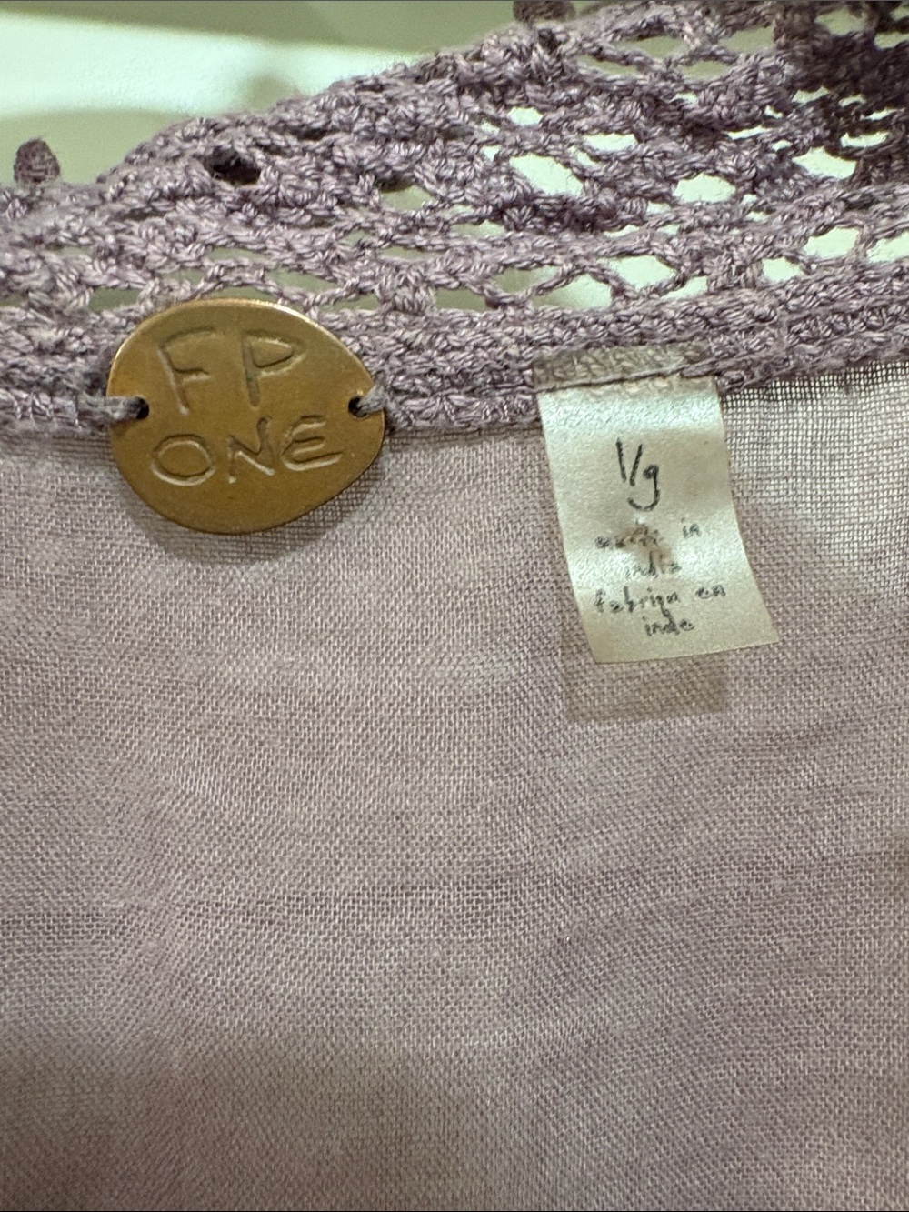Free People Dusty Mauve Lavender Boho Button-Front Dress - Picture 2 of 4